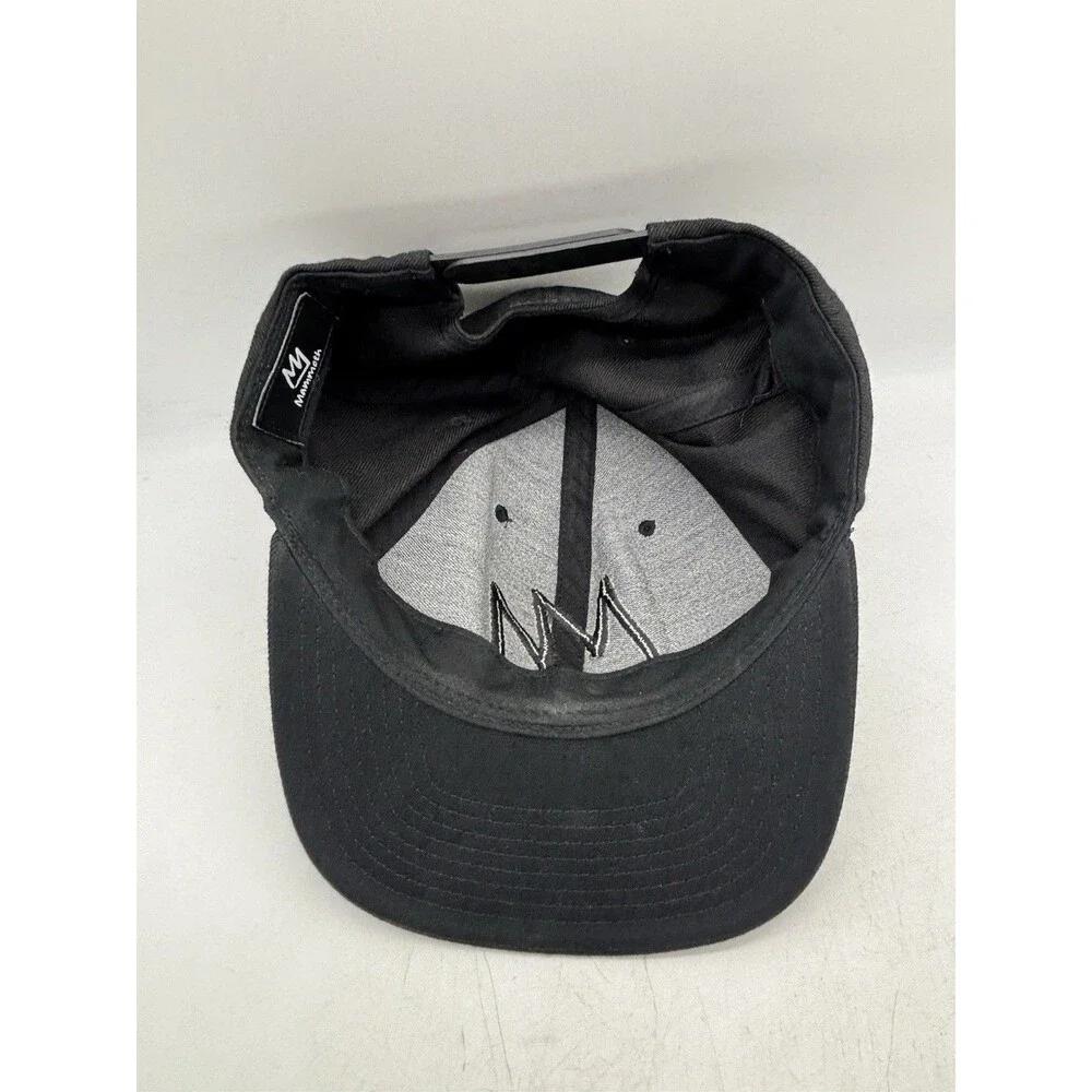 Mammoth Mountain Hat Black Tonal Embroidered Crown Logo Ski